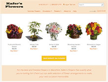 Tablet Screenshot of kafersflower.com